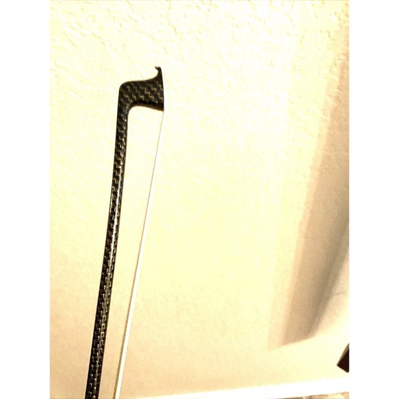 Carbon Fiber Professional Braided Gold, Black Violin Bow 4/4 With Case - Picture 15 of 16